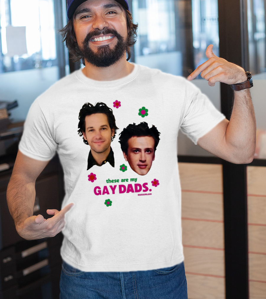 These Are My Gay Dads Flowers Nuggclub 420 T-Shirt