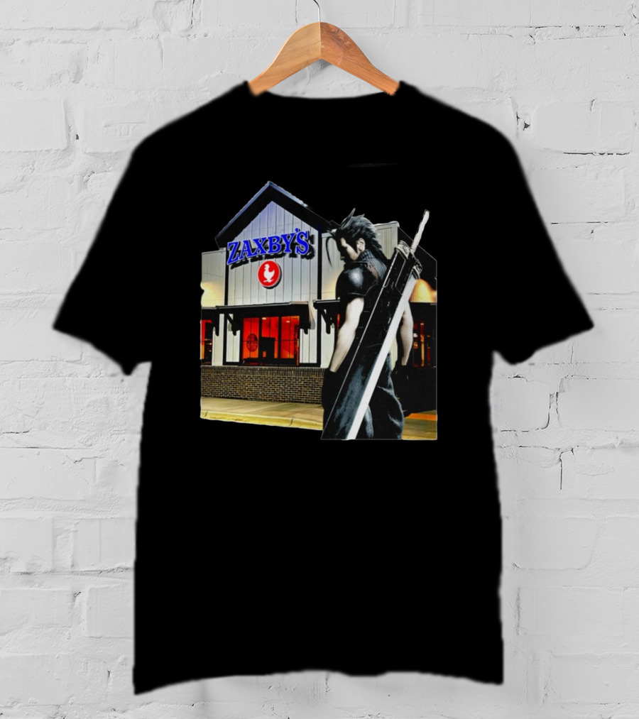 Zaxbys Meets Iconic Buster Sword Warrior At Restaurant Scene T-Shirt