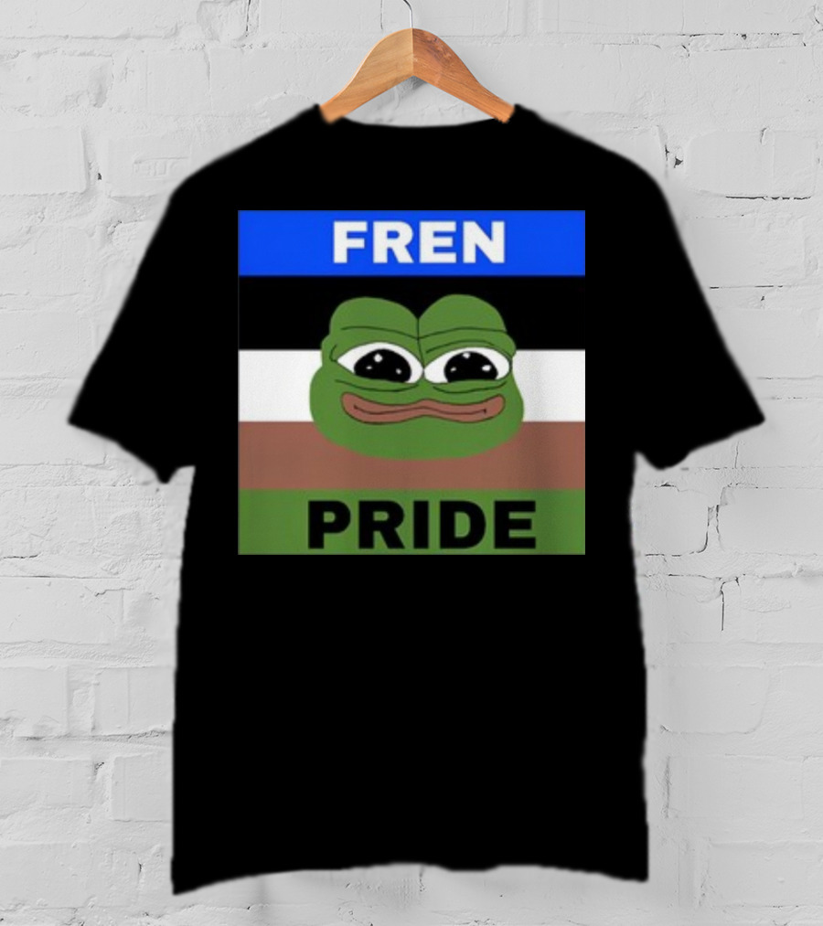 Fren Pride Pepe Flag Image T-Shirt