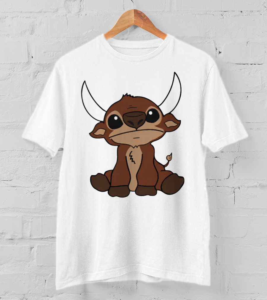 26Shirts Stitch Buffalo Cute Cartoon Buffalo Image T-Shirt