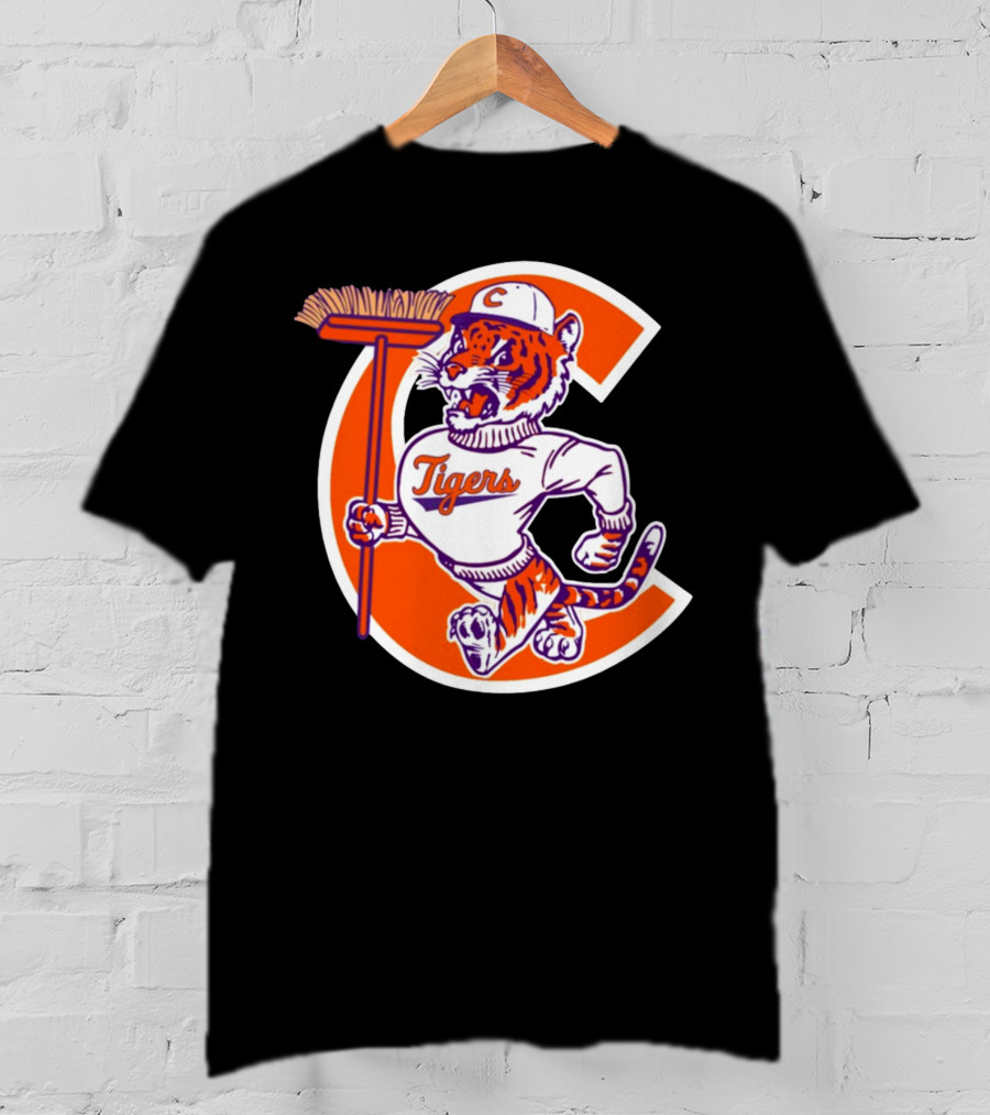 Austin Pendergist Tigers C Letter Mascot With Broom T-Shirt