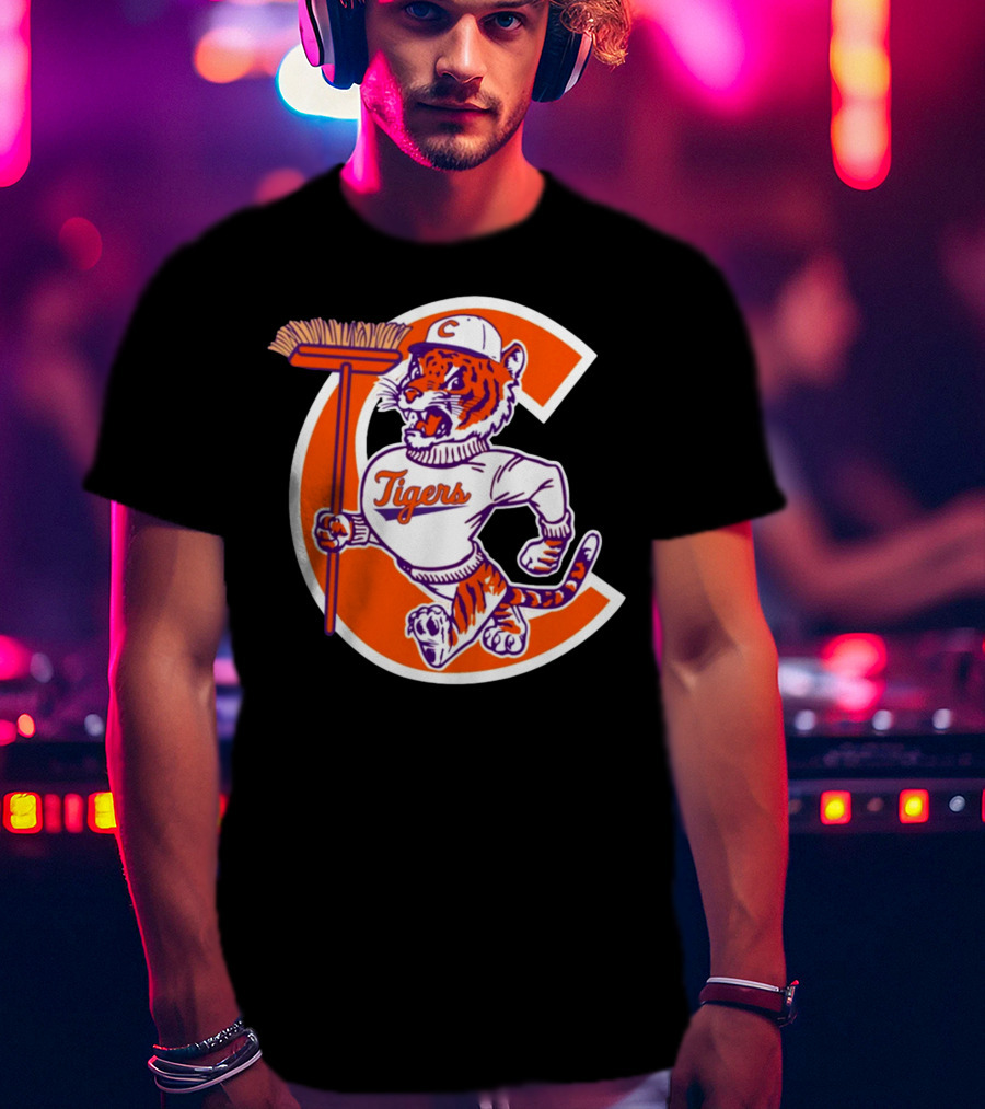 Austin Pendergist Tigers C Letter Mascot With Broom T-Shirt