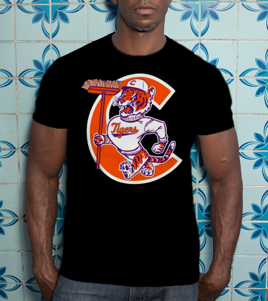 Austin Pendergist Tigers C Letter Mascot With Broom T-Shirt
