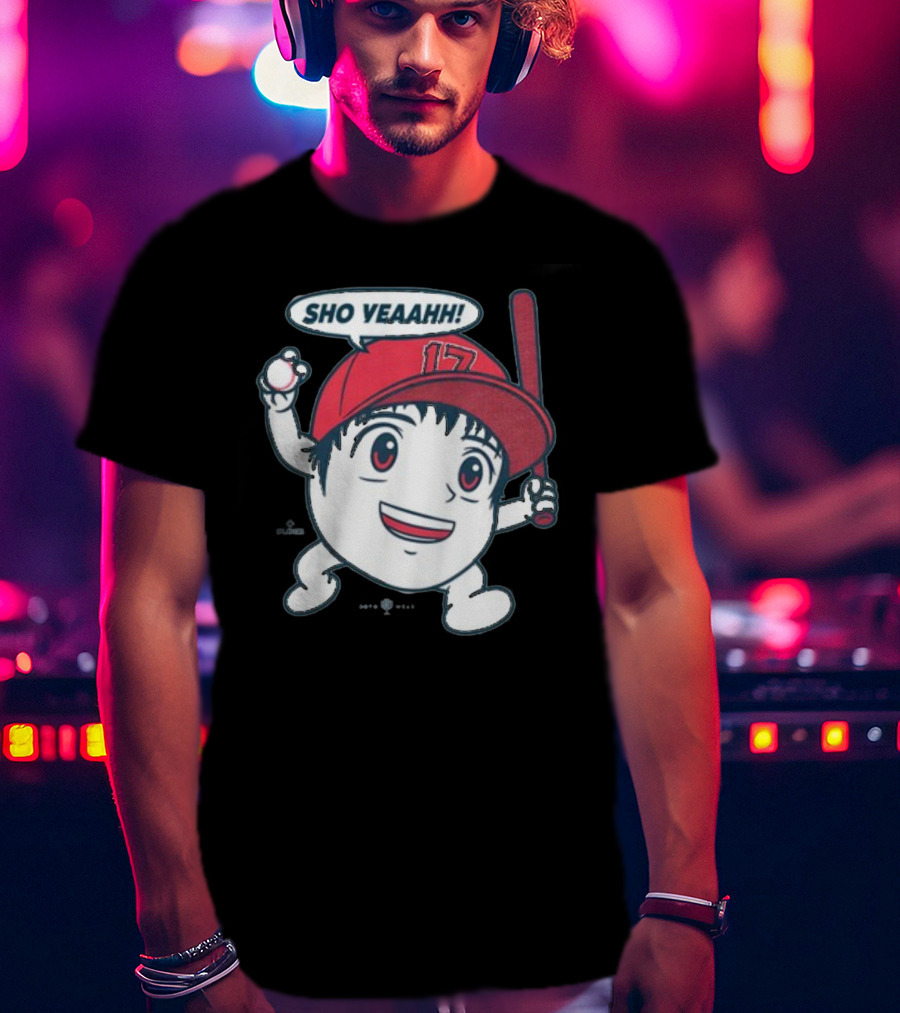Sho Yeaahh Baseball Character 17 Red Cap Batting Pose T-Shirt