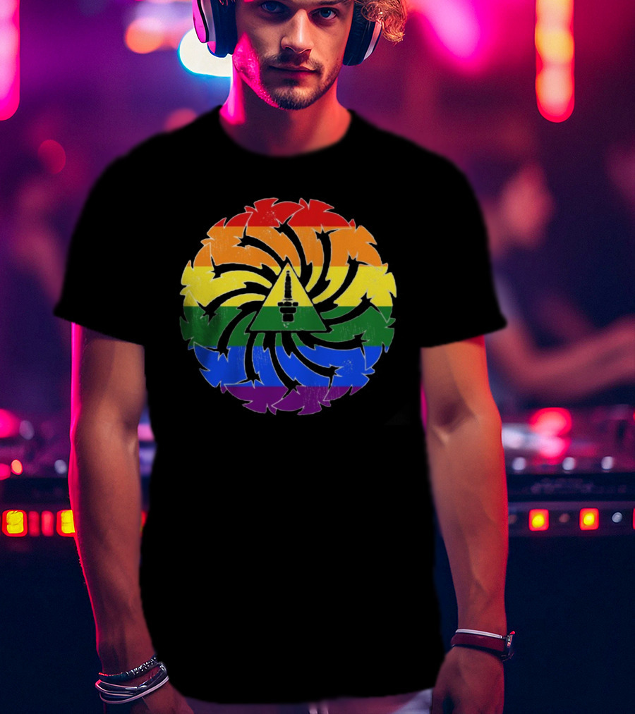 Soundgarden Spiral Pride Logo Rainbow Colors T-Shirt