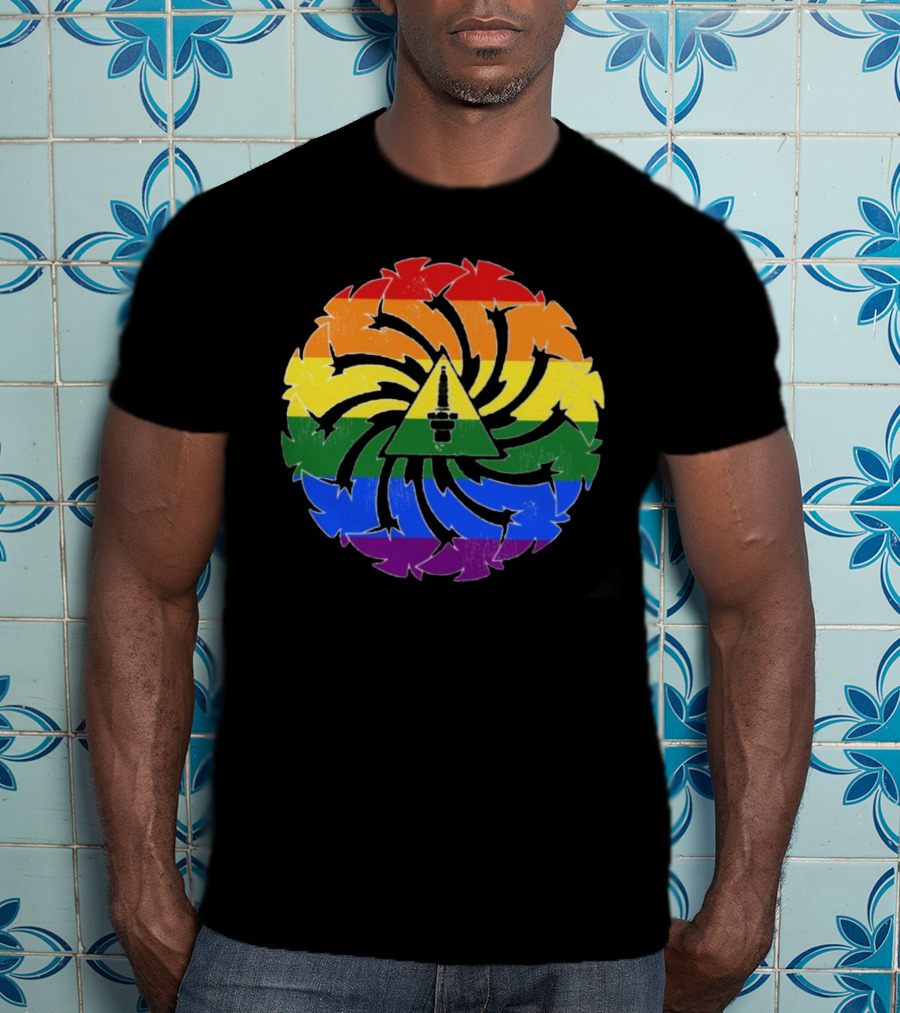 Soundgarden Spiral Pride Logo Rainbow Colors T-Shirt