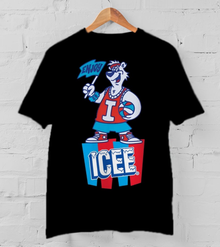 Enjoy Icee Basketball Bear Iconic Frozen Drink Fun T-Shirt