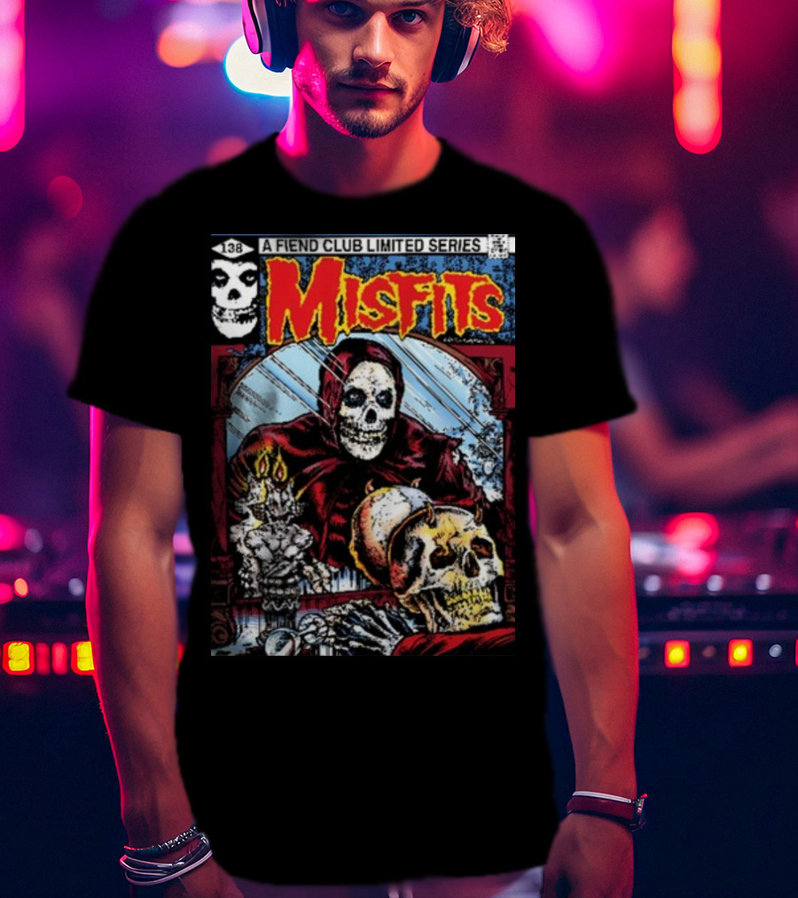 Misfits A Fiend Club Limited Series Skull And Skeleton Reflection T-Shirt
