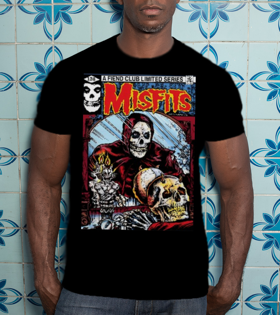 Misfits A Fiend Club Limited Series Skull And Skeleton Reflection T-Shirt