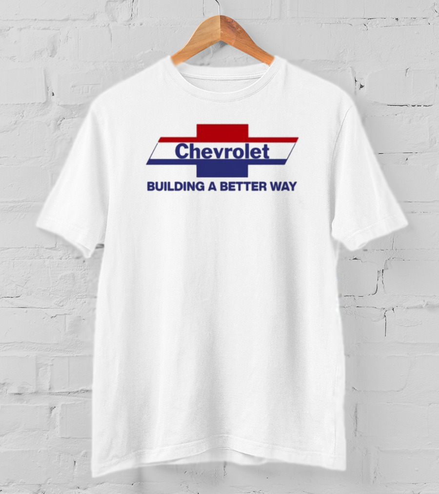 Chevrolet Building A Better Way Classic Bowtie Red White And Blue T-Shirt