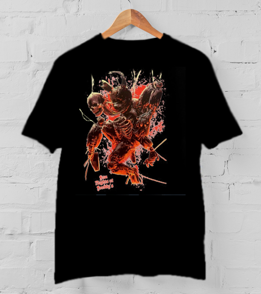 Five Nights At Freddy's Creepy Skeleton Characters T-Shirt