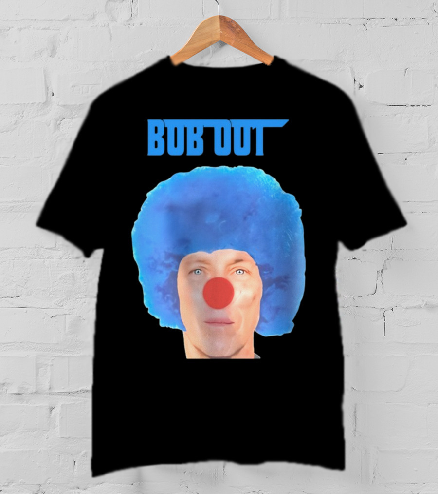 Bub Out Bernardeschi Bob Out Blue Afro Red Nose T-Shirt