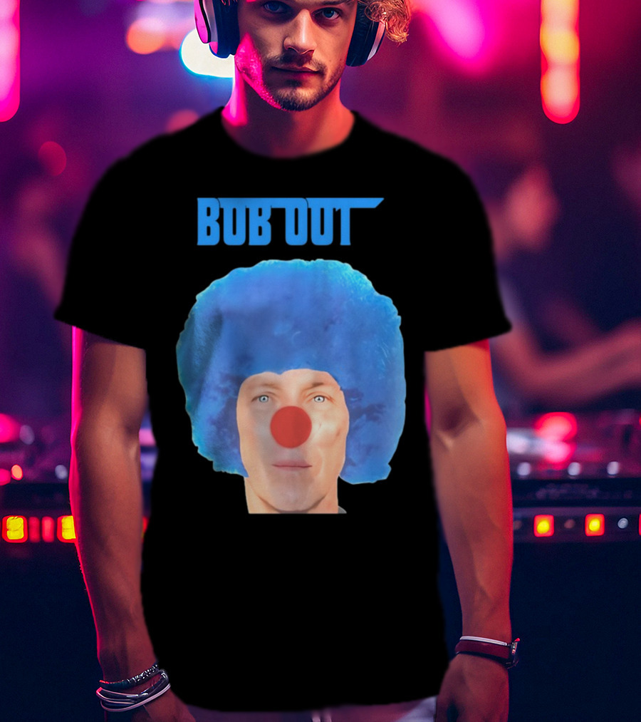 Bub Out Bernardeschi Bob Out Blue Afro Red Nose T-Shirt