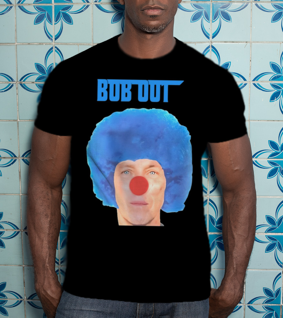 Bub Out Bernardeschi Bob Out Blue Afro Red Nose T-Shirt
