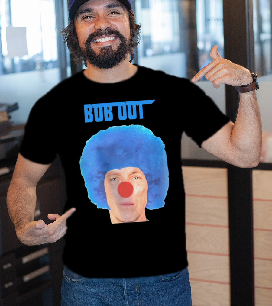 Bub Out Bernardeschi Bob Out Blue Afro Red Nose T-Shirt