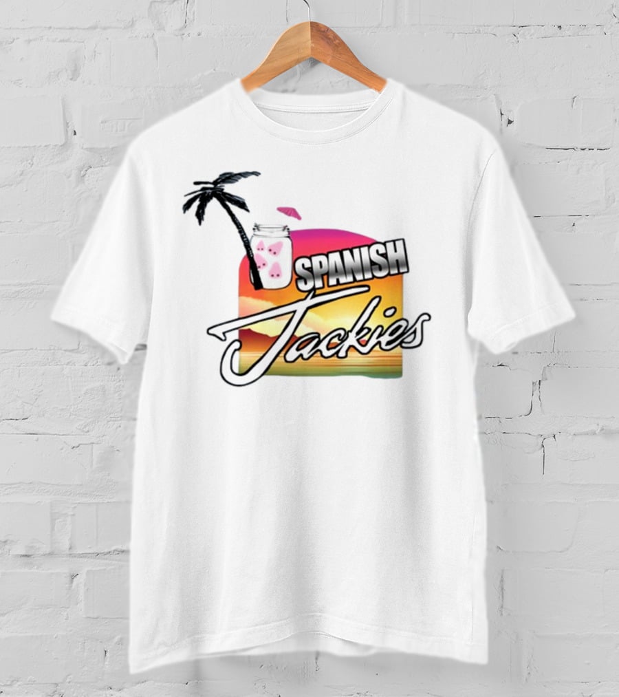Spanish Jackies Sunset Palm Tree Drink T-Shirt