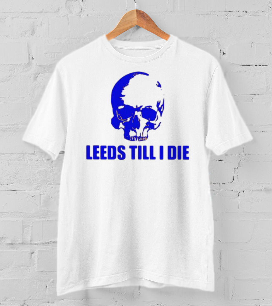 Leeds Till I Die Blue Skull T-Shirt