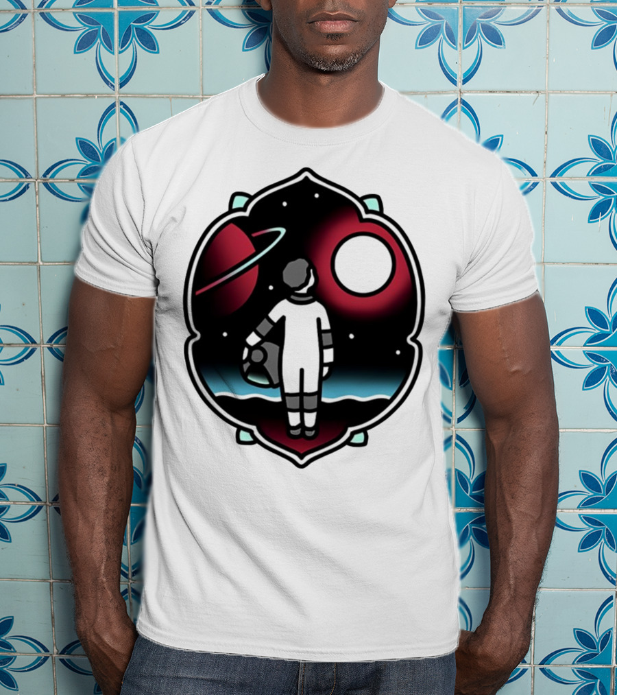Come See The Universe Astronaut Staring At Planets And Stars T-Shirt