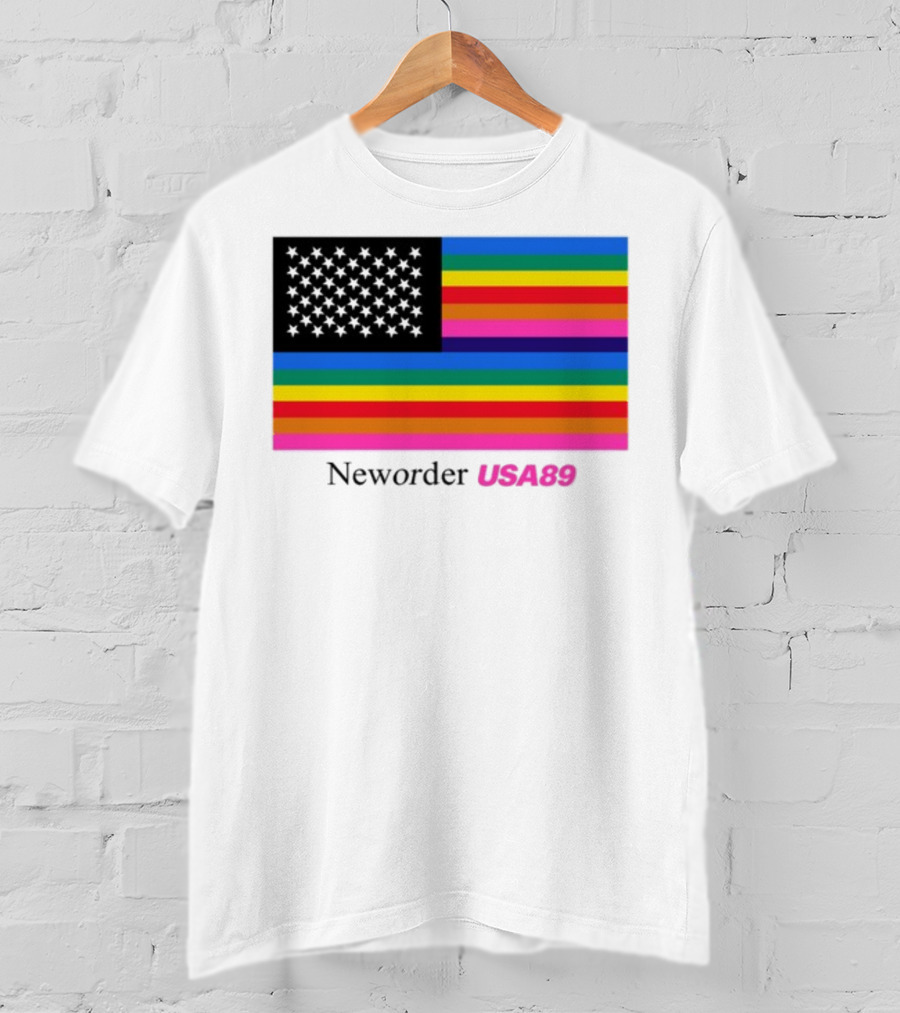 Neworder USA89 Literallyvergil Rainbow Flag T-Shirt