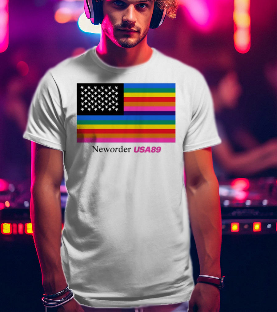 Neworder USA89 Literallyvergil Rainbow Flag T-Shirt