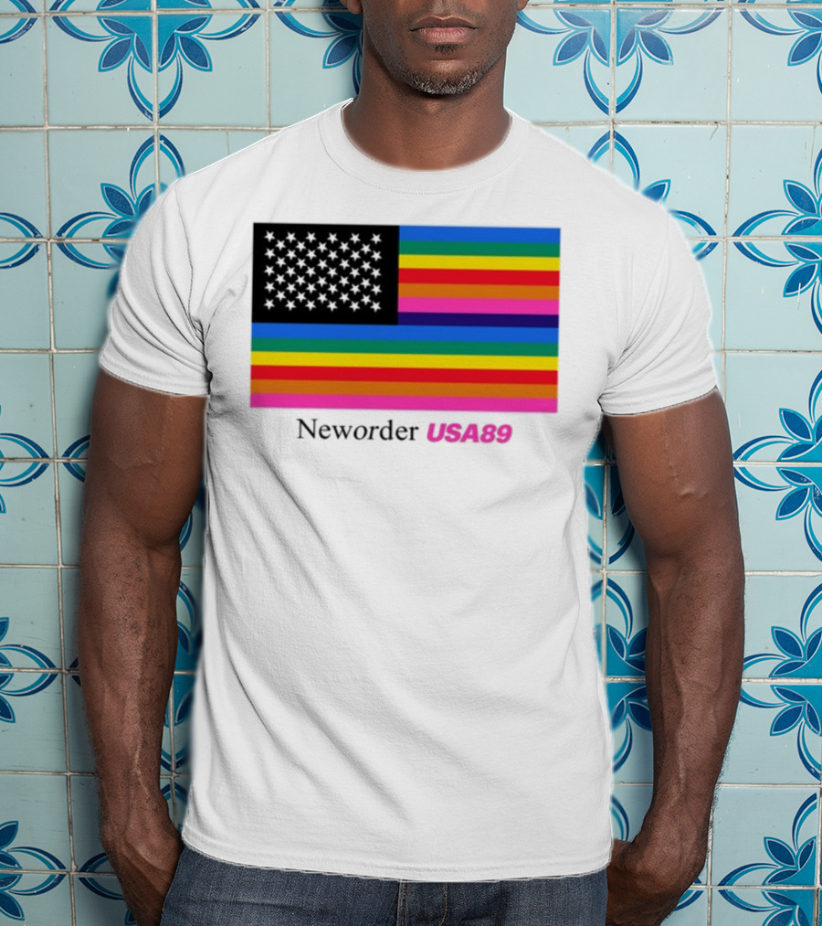 Neworder USA89 Literallyvergil Rainbow Flag T-Shirt