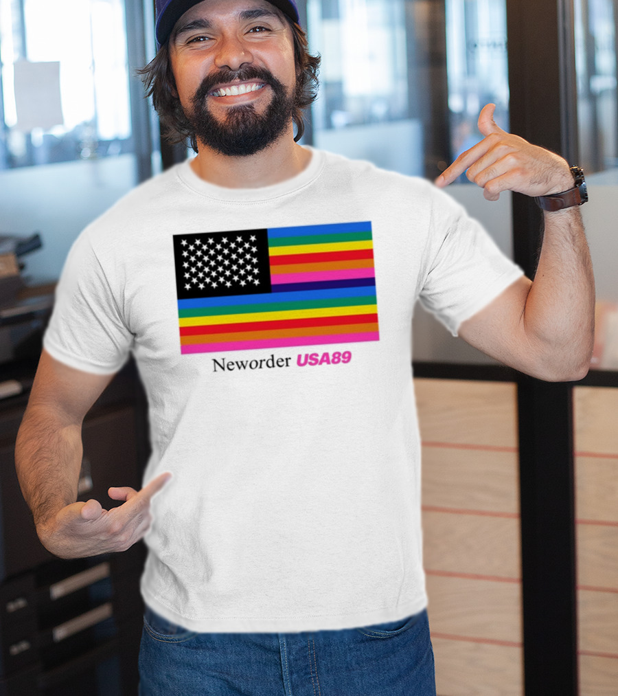 Neworder USA89 Literallyvergil Rainbow Flag T-Shirt
