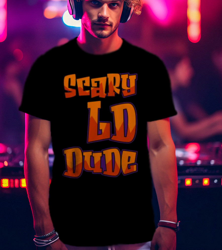 Scary LD Dude Retro Font T-Shirt