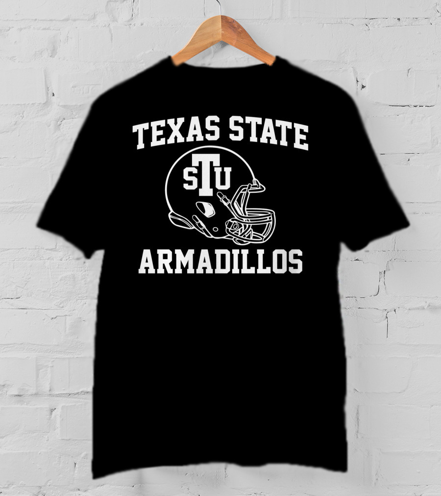 Texas State STU Armadillos Football Helmet T-Shirt