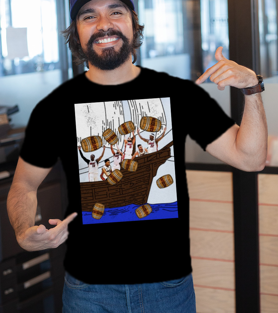 Miami Heat Cafecito Party Ship Adventure Before Flight To Denver T-Shirt