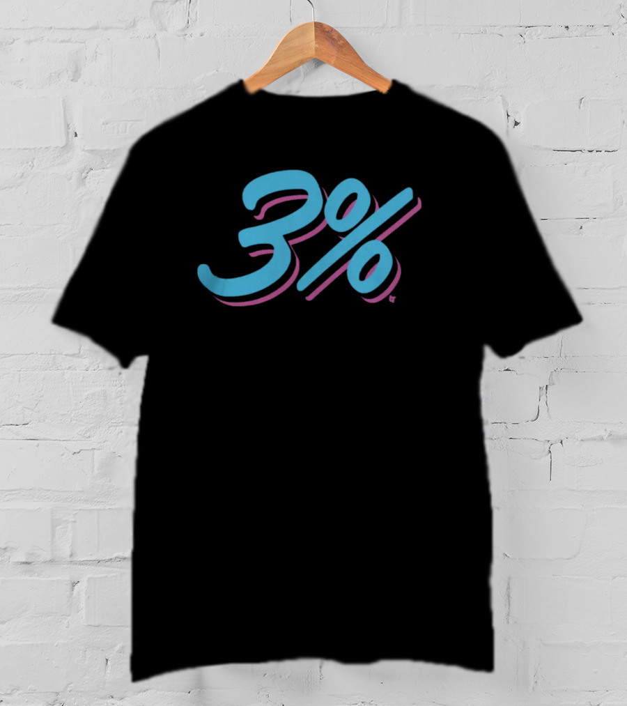 Breakingt Miami 3% Chance Blue And Pink T-Shirt