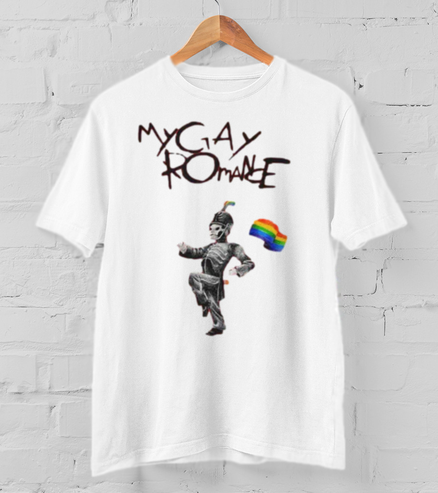 My Gay Romance Parade Skeleton With Pride Flag T-Shirt