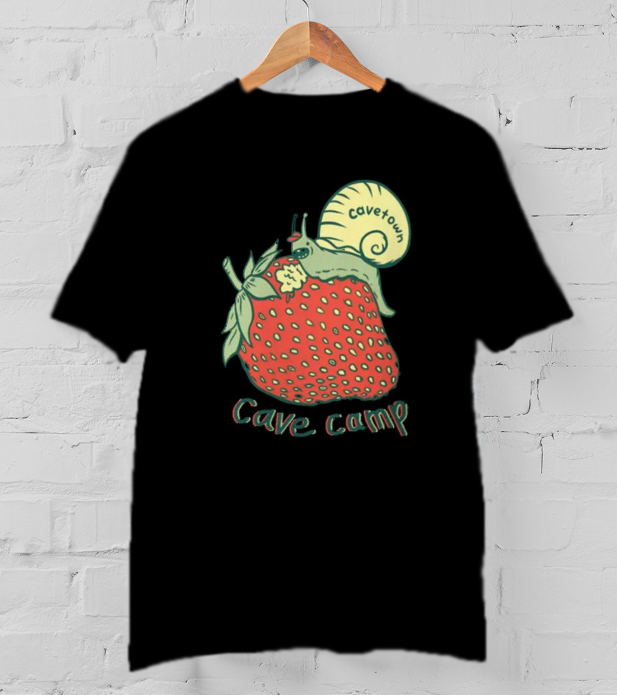 Cavetown Hungry Snail Strawberry Cave Camp T-Shirt