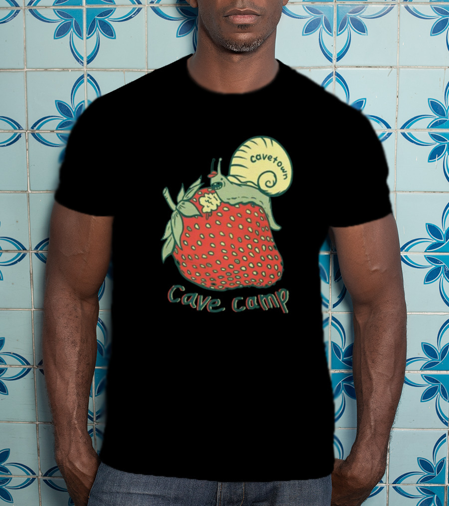 Cavetown Hungry Snail Strawberry Cave Camp T-Shirt