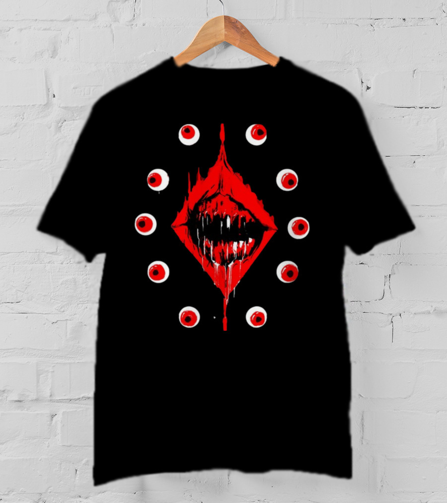 Dave Gloomwood Ultrakill Horror Red Eyes And Mouth T-Shirt