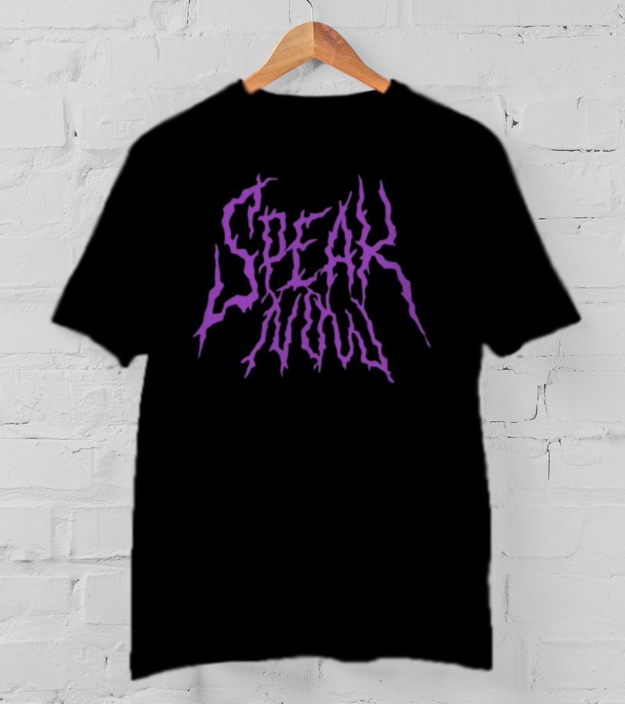 Dopeamyne Goods Speak Now Purple Electric Text T-Shirt