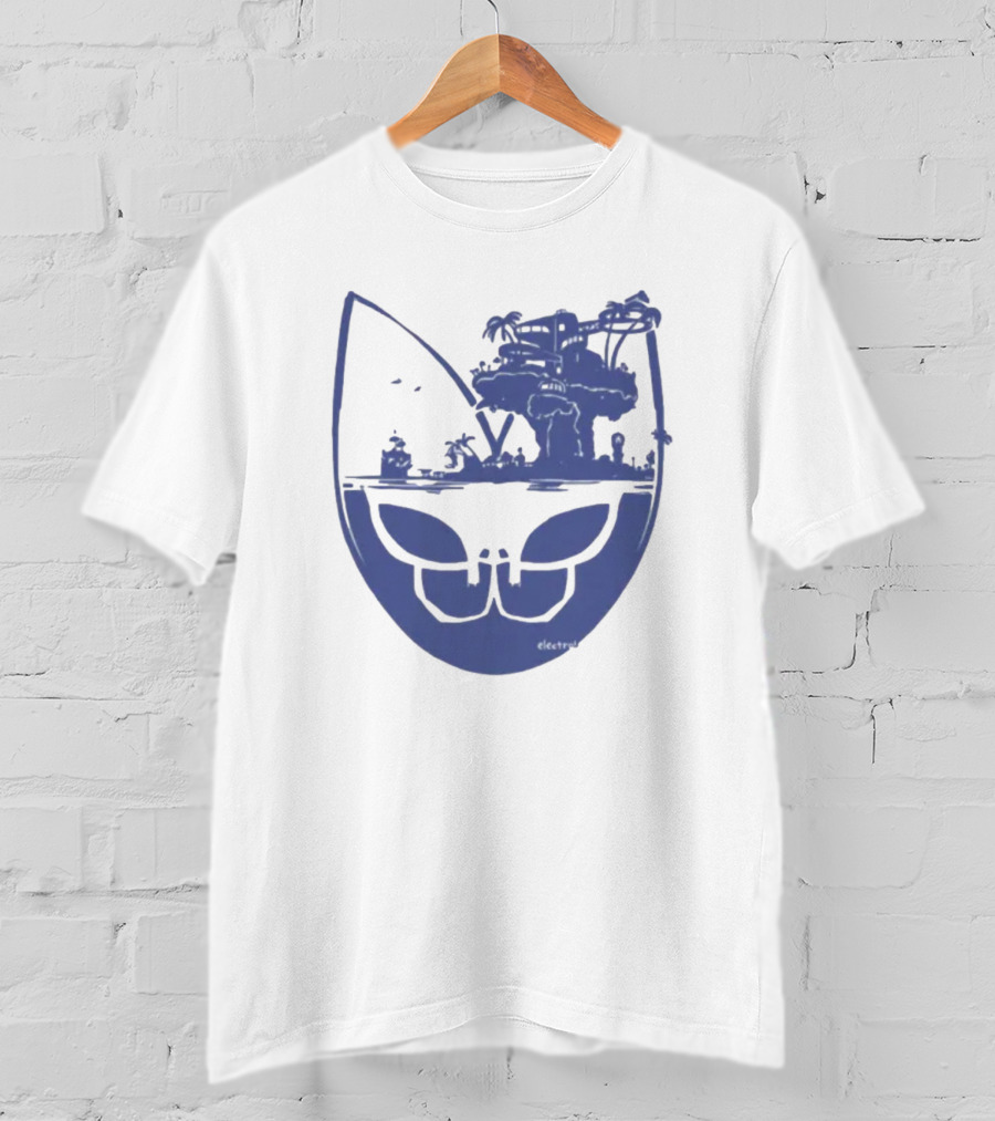 Gorillaz Plastic Beach Skull Island Electrolux T-Shirt
