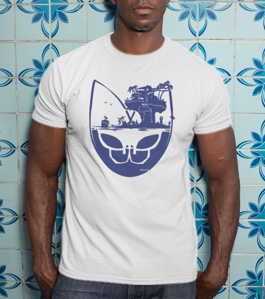 Gorillaz Plastic Beach Skull Island Electrolux T-Shirt