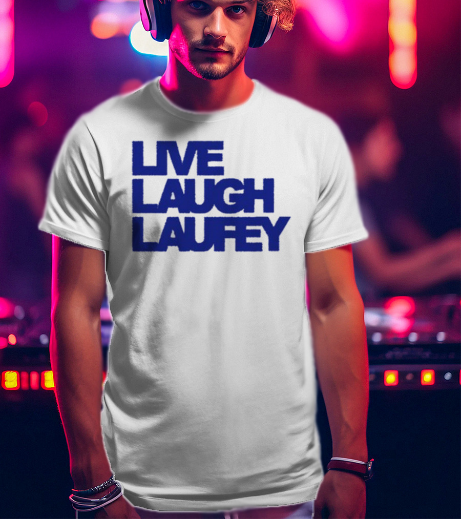 Laufeymusic Live Laugh Laufey Iconic Blue Text T-Shirt