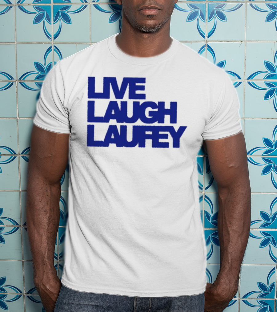Laufeymusic Live Laugh Laufey Iconic Blue Text T-Shirt
