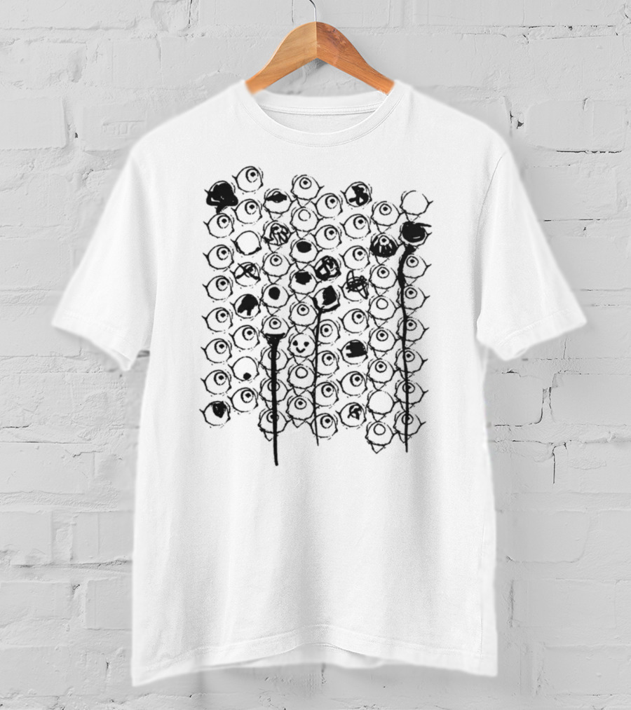 Guqqie Eye Monochrome Abstract Eyes T-Shirt
