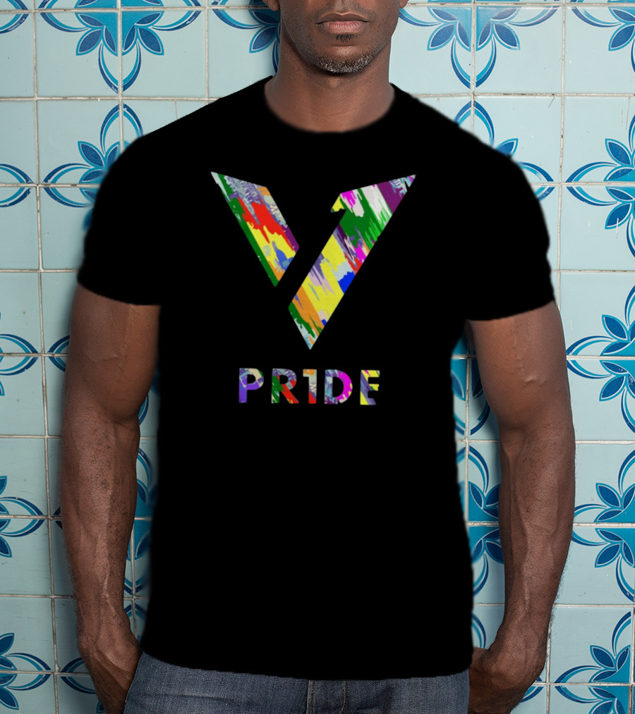 Version1 PR1DE Colorful Abstract T-Shirt