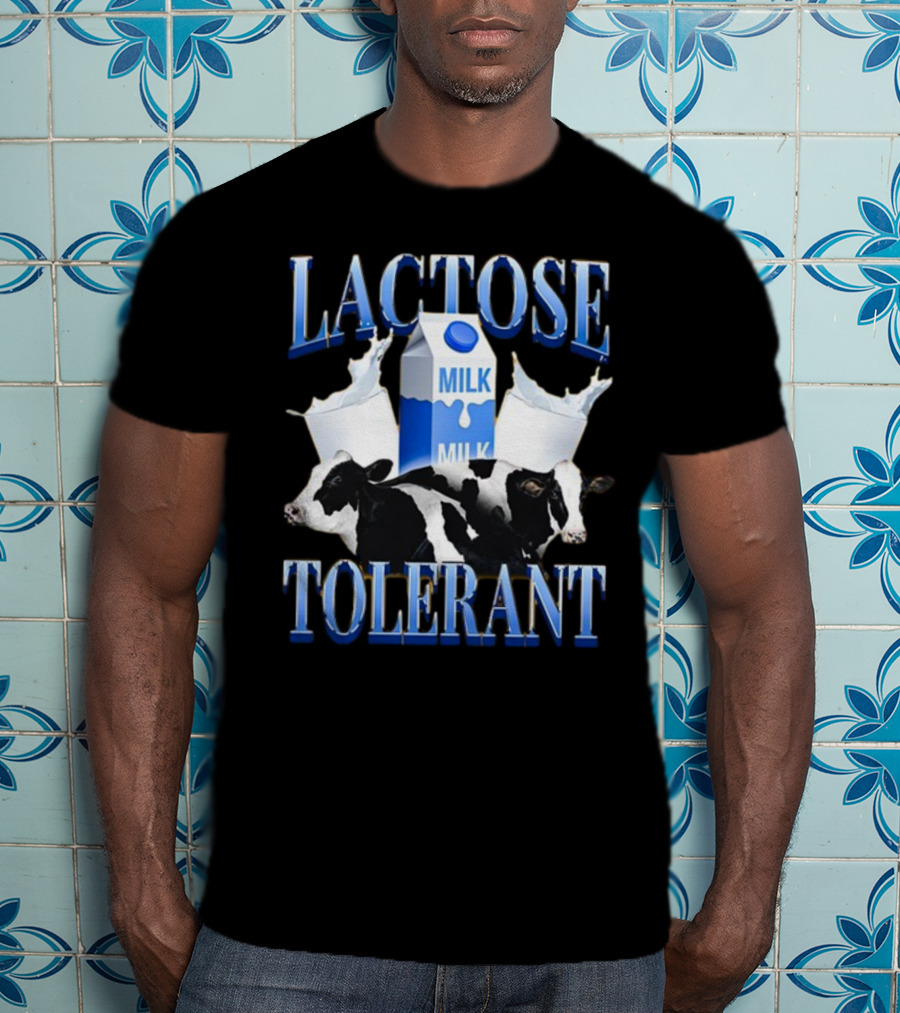 Lactose Tolerant Milk Cows Splashing Carton T-Shirt