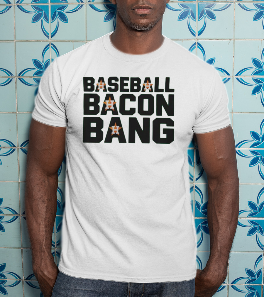 Baseball Bacon Bang Houston Stars T-Shirt