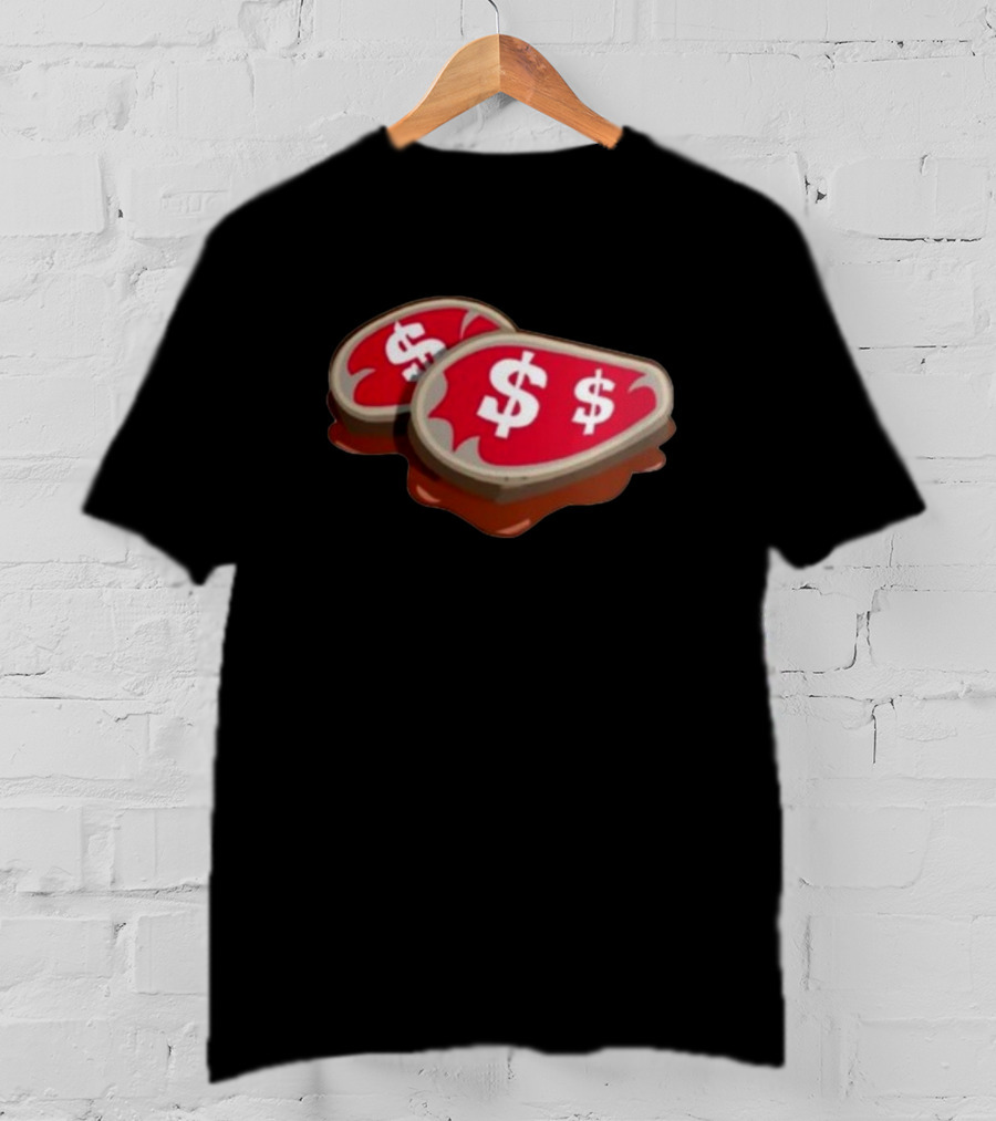 3Token #Loppy Dollar Sign Meat Abstract T-Shirt
