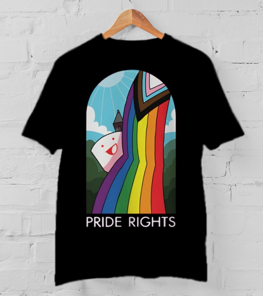 Pride Rights Rainbow Stained Glass Design DFTBA T-Shirt