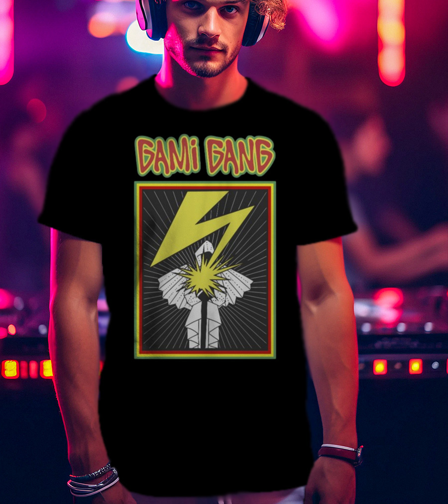 Gami Gang Origami Lightning Explosion Retro T-Shirt