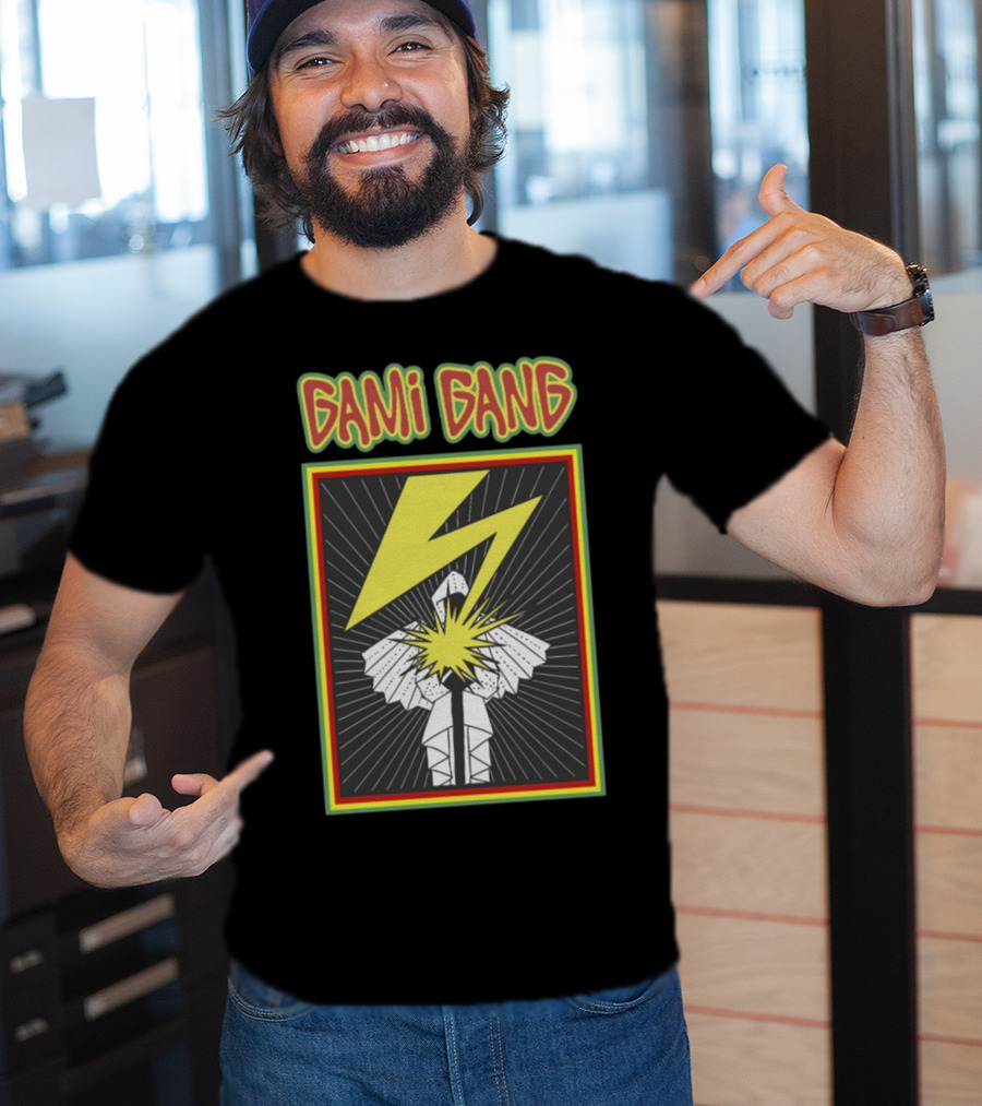 Gami Gang Origami Lightning Explosion Retro T-Shirt
