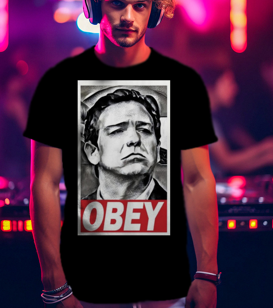Never Desantis Obey Portrait T-Shirt