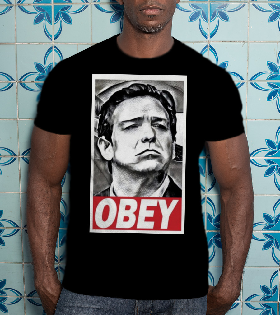 Never Desantis Obey Portrait T-Shirt