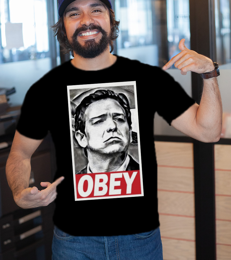 Never Desantis Obey Portrait T-Shirt